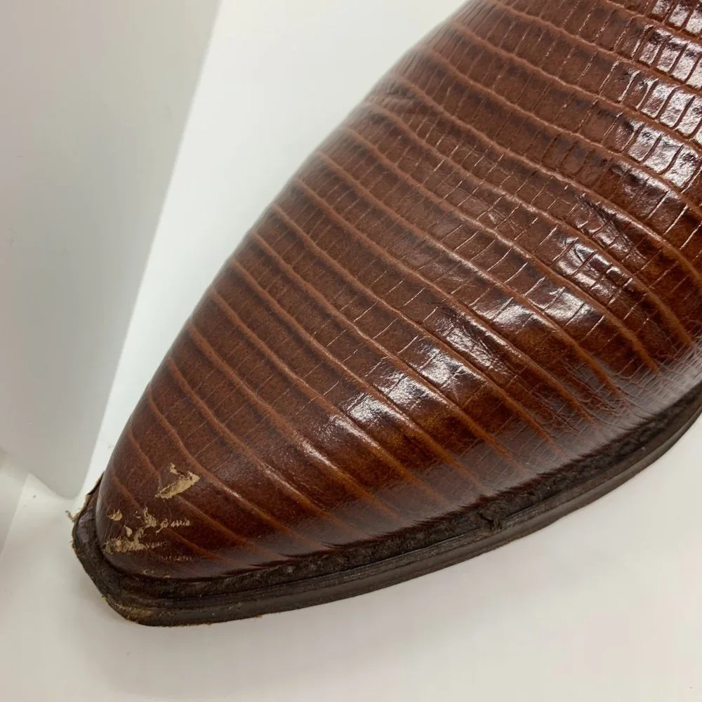 Vintage Seychelles Western Brown Leather Cowboy Boots - Size 8.5 - Picture 3 of 8